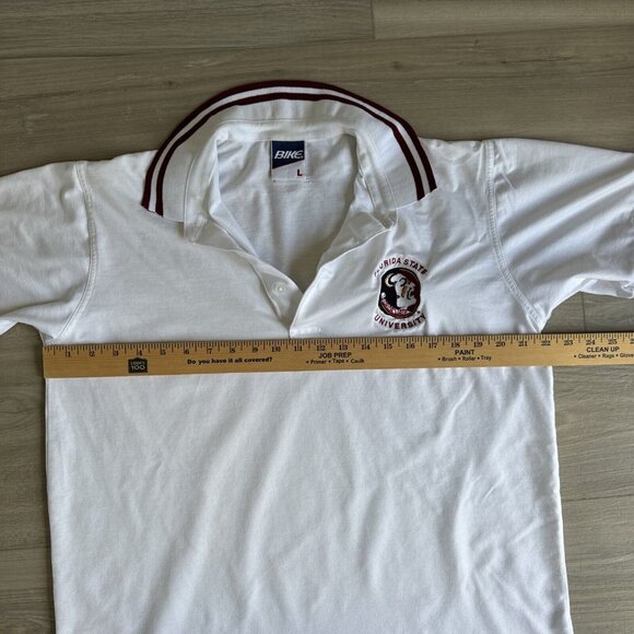 Vintage BIKE Embroidered Shirt Seminoles Florida State FSU Mens L Made in USA - Picture 6 of 10